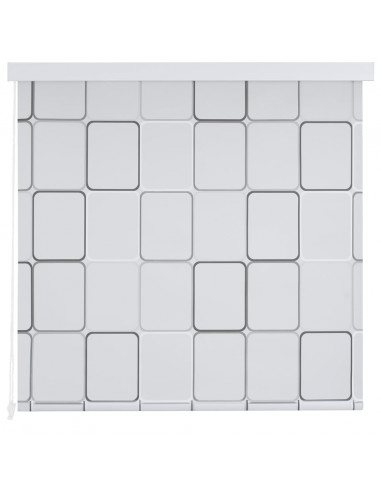 Tenda a Rullo per Doccia 140x240 cm Quadrati
