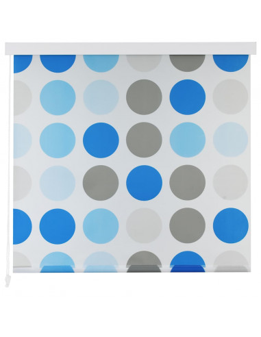 Tenda a Rullo per Doccia 140x240 cm con Motivo a Cerchi