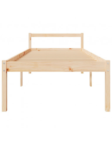 Letto per Anziani 75x190 cm Small Single Legno Massello di Pino
