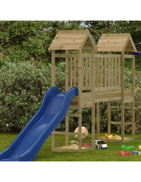 Torre da Gioco 53x46,5x194 cm in Legno di Pino Impregnato