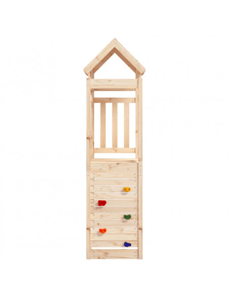 Torre da Gioco con Arrampicata 53x110x214 cm in Legno di Pino