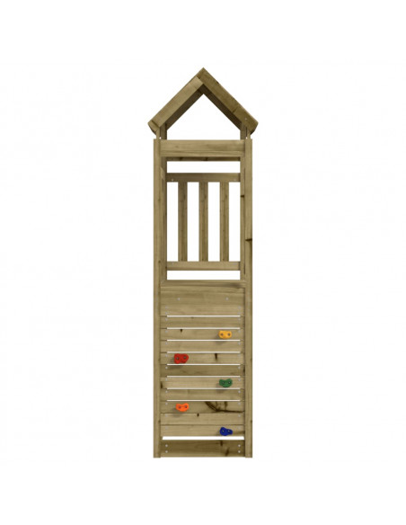 Torre da Gioco con Arrampicata 53x110x214 cm in Pino Impregnato
