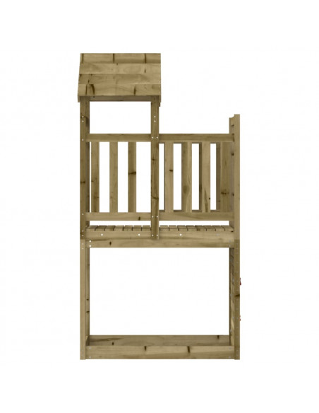 Torre da Gioco con Arrampicata 53x110x214 cm in Pino Impregnato