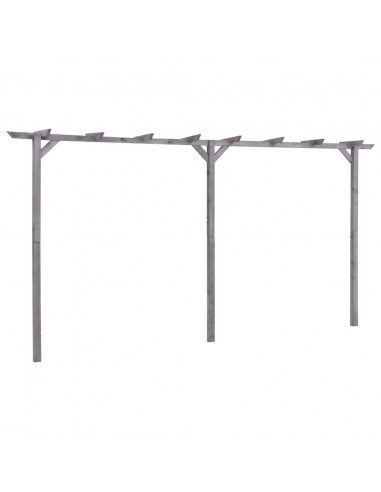 Pergolato da Giardino Grigio 400x40x205 cm in Pino Impregnato