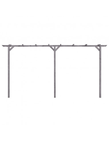 Pergolato da Giardino Grigio 400x40x205 cm in Pino Impregnato