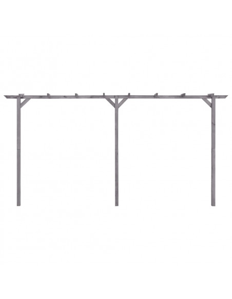 Pergolato da Giardino Grigio 400x40x205 cm in Pino Impregnato