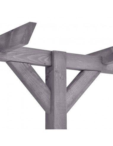 Pergolato da Giardino Grigio 400x40x205 cm in Pino Impregnato