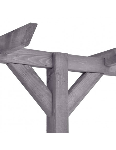 Pergolato da Giardino Grigio 400x40x205 cm in Pino Impregnato