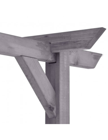 Pergolato da Giardino Grigio 400x40x205 cm in Pino Impregnato
