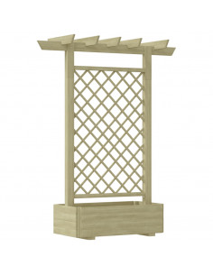 Fioriera con Pergolato da Giardino 162x56x204 cm in Legno 2
