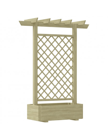 Fioriera con Pergolato da Giardino 162x56x204 cm in Legno