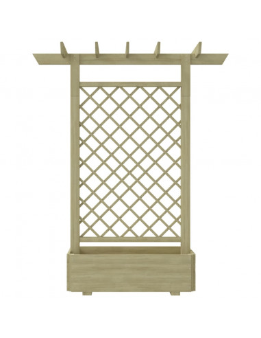 Fioriera con Pergolato da Giardino 162x56x204 cm in Legno