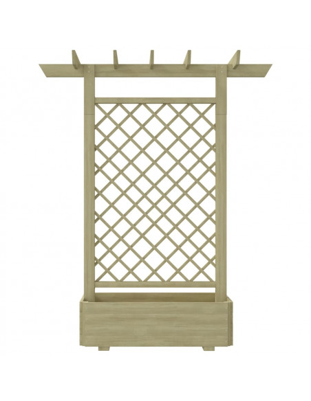 Fioriera con Pergolato da Giardino 162x56x204 cm in Legno