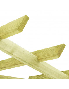 Pergolato ad Angolo e Sedile 130x130x197 cm in Pino Impregnato 2