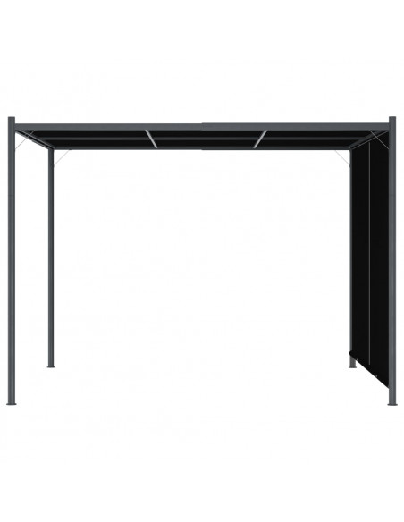 Pergola da Giardino con Tetto Retrattile 3x3 m Antracite