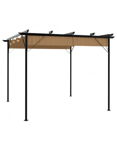 Pergola con Tetto Retrattile Talpa 3x3m in Acciaio 180 g/m²