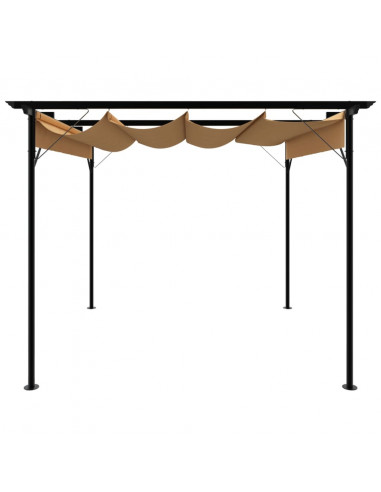 Pergola con Tetto Retrattile Talpa 3x3m in Acciaio 180 g/m²