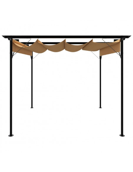 Pergola con Tetto Retrattile Talpa 3x3m in Acciaio 180 g/m²