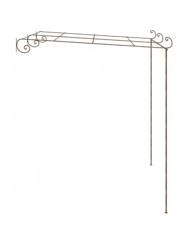 Pergolato da Giardino Marrone Anticato 3x3x2,5 m in Ferro