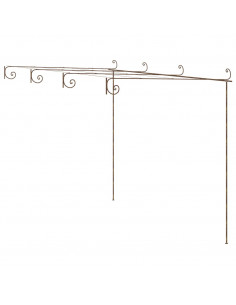 Pergolato da Giardino Marrone Anticato 4x3x2,5 m in Ferro 2