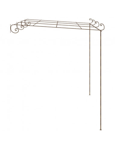 Pergolato da Giardino Marrone Anticato 4x3x2,5 m in Ferro