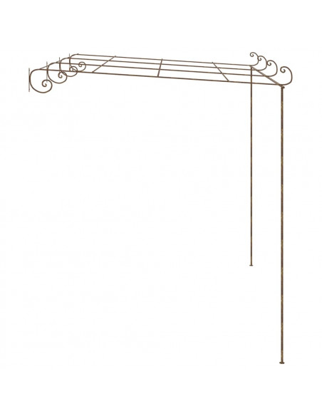 Pergolato da Giardino Marrone Anticato 4x3x2,5 m in Ferro