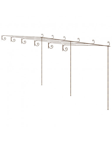 Pergolato da Giardino Marrone Anticato 6x3x2,5 m in Ferro