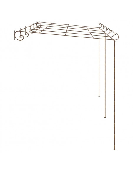 Pergolato da Giardino Marrone Anticato 6x3x2,5 m in Ferro