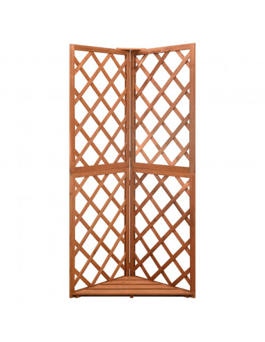 Graticcio Angolare 50x50x145 cm in Legno Massello di Abete