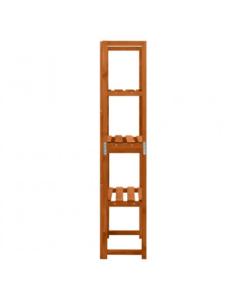 Traliccio con Ripiani 55x30x140 cm in Legno Massello di Abete