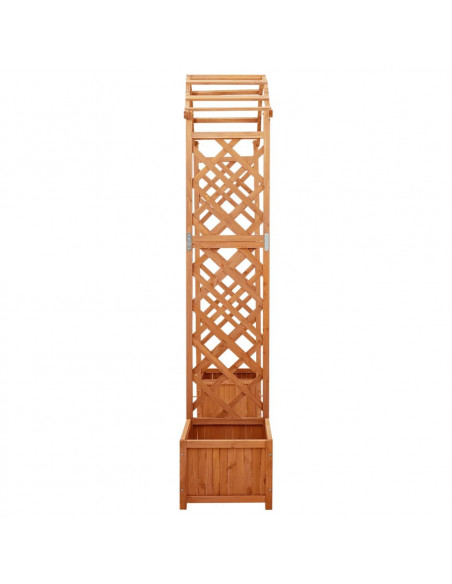 Pergola da Giardino con Fioriera in Legno Massello di Abete