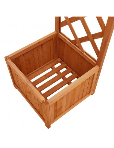 Pergola da Giardino con Fioriera in Legno Massello di Abete