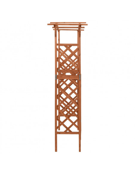 Pergolato con Cancello 116x40x204 cm Legno di Abete Massello