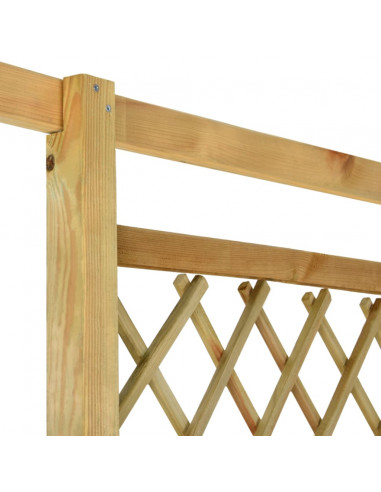 Pergola Angolare con Panca 166x81x174 cm Legno Pino Impregnato