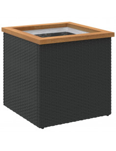 Fioriera Nera 40x40x40 cm in Polyrattan 2
