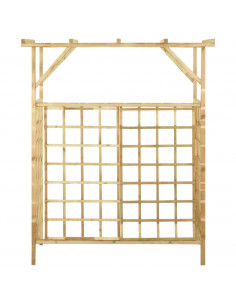 Pergolato Giardino per Bidoni Doppi Legno di Pino Impregnato 2