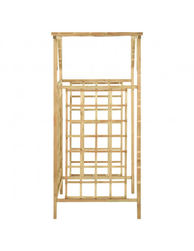 Pergolato Giardino per Bidoni Doppi Legno di Pino Impregnato