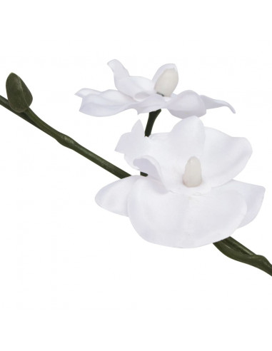 Orchidea Artificiale con Vaso 30 cm Bianca