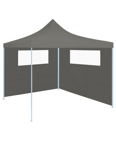 Pareti con Finestre per Gazebo 2 pz Antracite