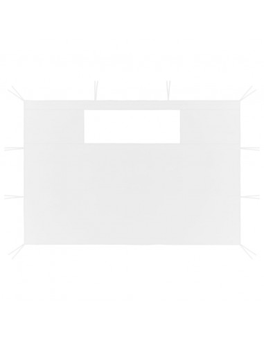 Pareti con Finestre per Gazebo 2 pz Bianche