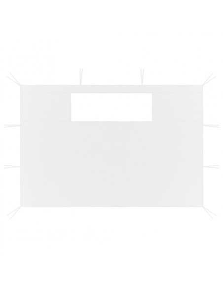 Pareti con Finestre per Gazebo 2 pz Bianche