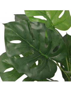 Monstera Pianta Artificiale con Vaso 70 cm Verde 2