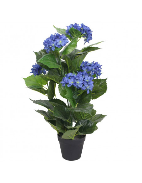 Ortensia Artificiale con Vaso 60 cm Blu