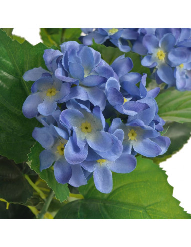 Ortensia Artificiale con Vaso 60 cm Blu