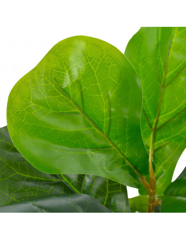 Pianta Artificiale di Ficus Lyrata con Vaso Verde 45 cm