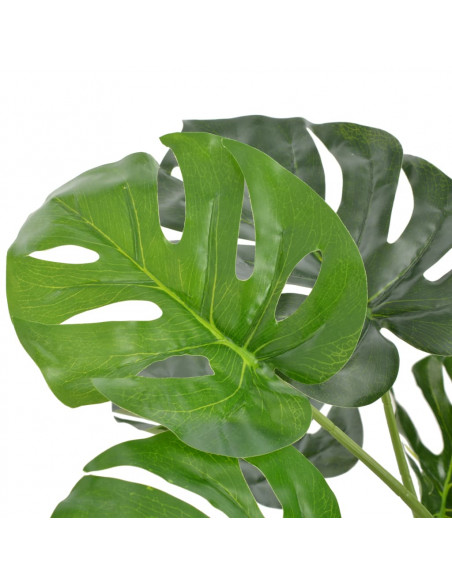 Monstera Artificiale con Vaso Verde 100 cm