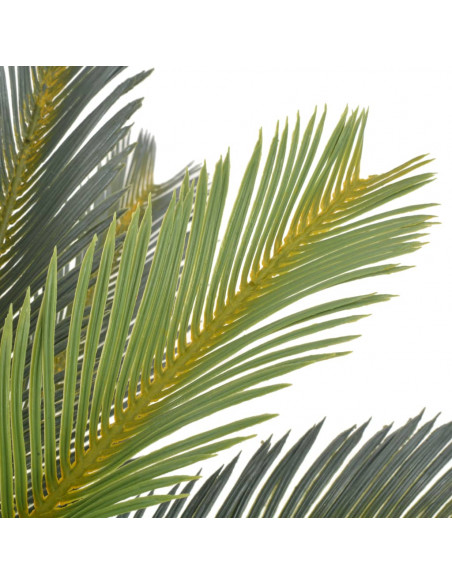 Palma di Cycas Artificiale con Vaso Verde 90 cm