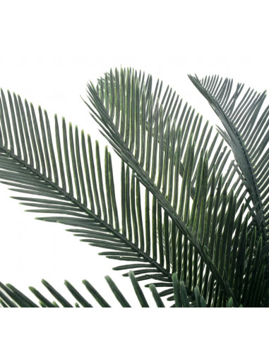 Palma di Cycas Artificiale con Vaso Verde 125 cm