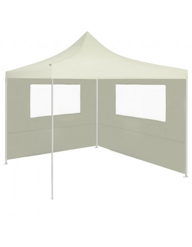 Parete con Finestre per Gazebo 4x2 m Crema