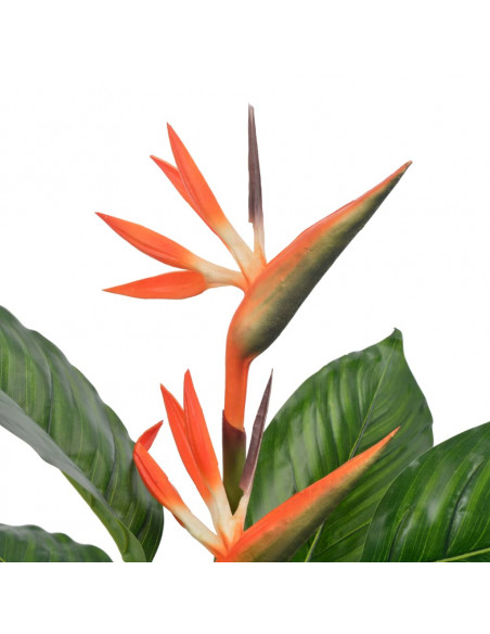 Strelitzia Artificiale con Vaso Rosso 100 cm